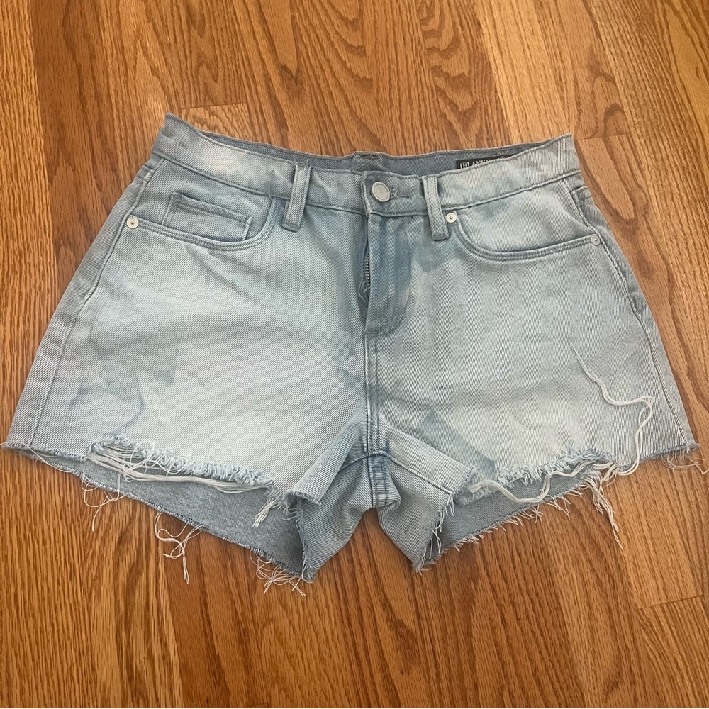 Blank NYC Blue Jean Shorts Distressed Hem